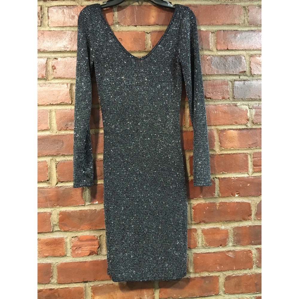 Better Be sparkling mini long sleeve dress.